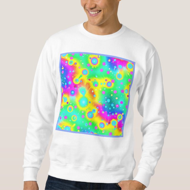 Vibrant Neon Blaze Pattern Sweatshirt (Front)