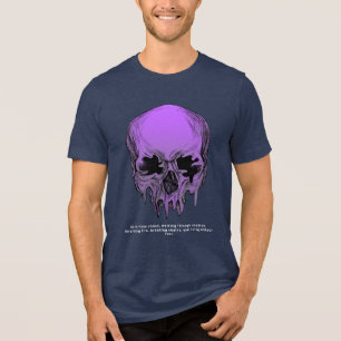 Vibrant Neon Dripping Skull Grunge Dark Unisex Tee
