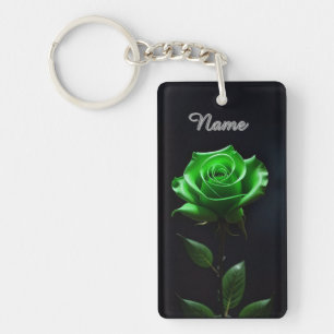 Vibrant Neon Flower Design Keychain