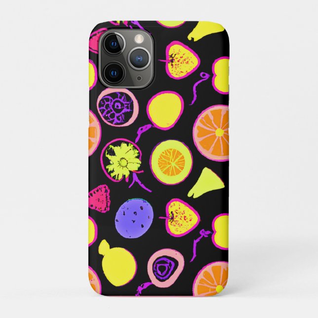 Vibrant Neon Fruits Artistry Case-Mate iPhone Case (Back)