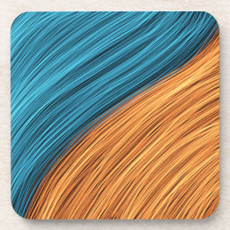 Vibrant Neon Light Strands of Blue and Orange Coaster