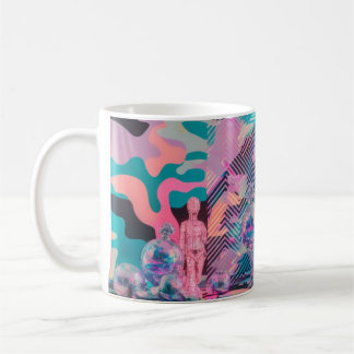 Vibrant Neon Pastel Camo Ceramic Coffee Mug