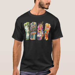 Vibrant New Orleans Nola Jazz Crawfish Bayou T-Shirt