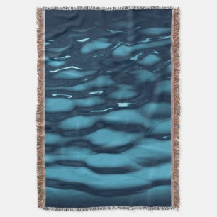 Vibrant Ocean Current Texture Throw Blanket