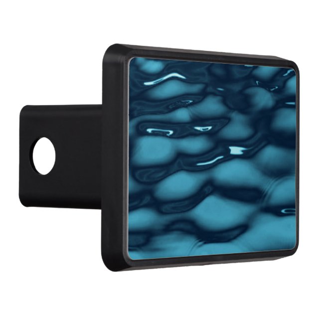 Vibrant Ocean Current Texture Trailer Hitch Cover (Right)