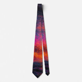 Vibrant Ocean Sunset 2 Tie