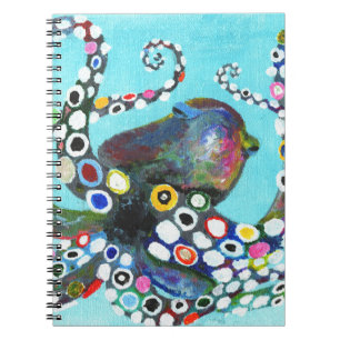 Vibrant Octopus: Acrylic Illustration Notebook