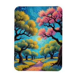 Vibrant Olive Tree Art Print Magnet