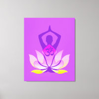 Vibrant OM Namaste Spiritual Lotus Flower Yoga