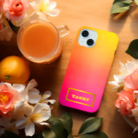 Vibrant Ombre Personnalisable rose jaune et orange