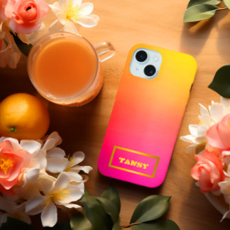 Vibrant Ombre Personnalisable rose jaune et orange