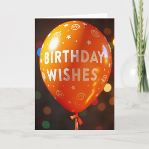 Vibrant Orange Ball Card