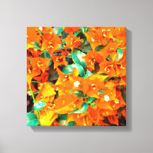 Vibrant Orange Bougainvillea Flowers