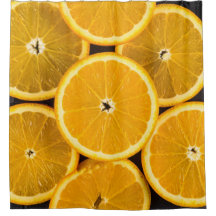 Vibrant Orange Citrus Fruit Slice Bathroom Decor