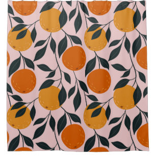 Vibrant Orange Citrus Seamless Pattern