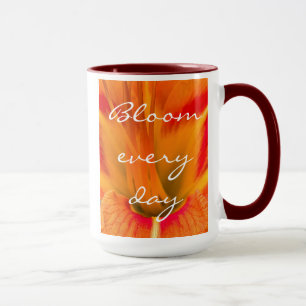 Vibrant orange daylily macro garden floral mug