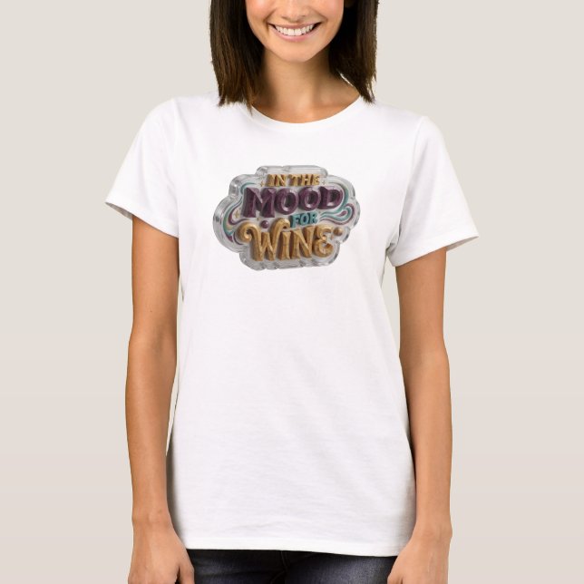 Vibrant Orange IN THE MOOD FOR WINE Statement Tee (Front)