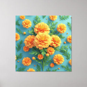 Vibrant Orange Marigold Bouquet Canvas Print