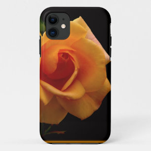 Vibrant orange rose print accessories gifts iPhone 11 case