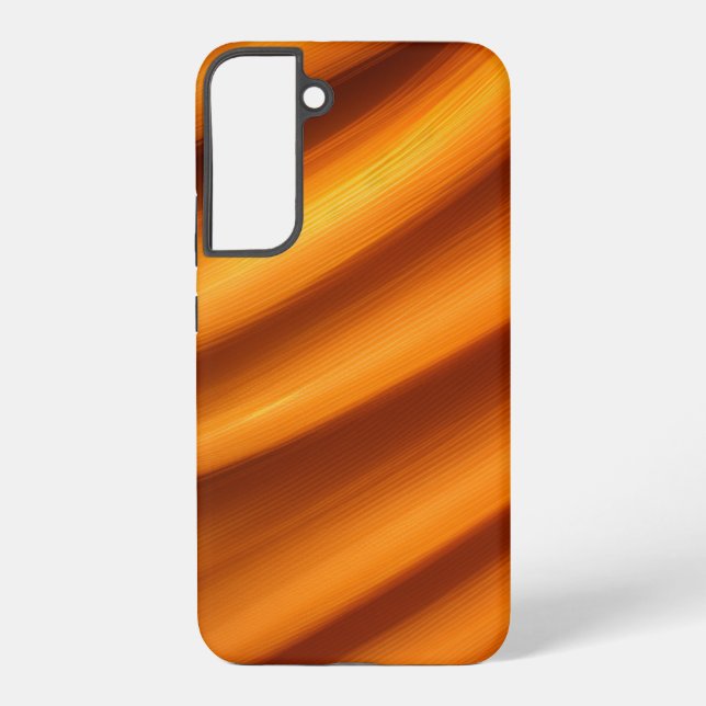 Vibrant Orange Swirl Art Samsung Galaxy S22+ Case (Back)