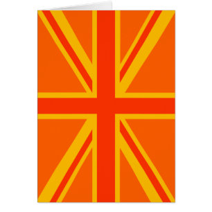 Vibrant Orange Union Jack British Flag Swag