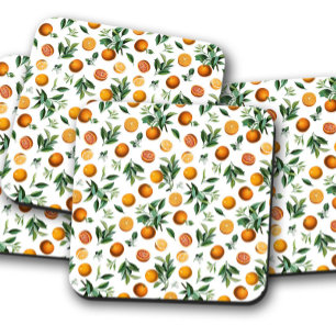 Vibrant Oranges Cork Coaster   Fruit Cork Coaster