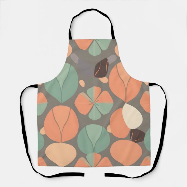 Vibrant Organic Apron - Colourful Seamless Pattern (Front)
