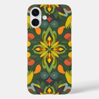 Vibrant Organic iPhone16 Case - Seamless Pattern D