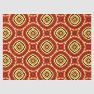 Vibrant Oriental Mosaic Geometric Pattern Tissue Paper