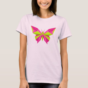 Vibrant Origami Geometric Butterfly Graphic Tee