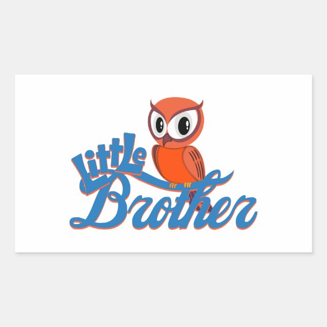Vibrant Owl Little Brother Sticker (Front)