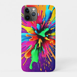Vibrant Paint Burst Design iPhone 11 Pro Case