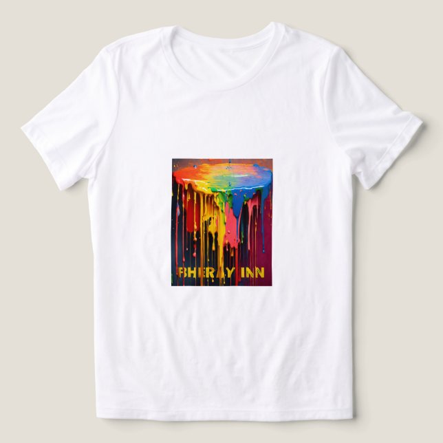 Vibrant Paint Effect T-Shirt" Tri-Blend Shirt (Design Front)