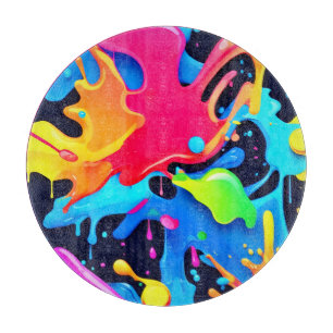 Vibrant Paint Party Design Cutting Board