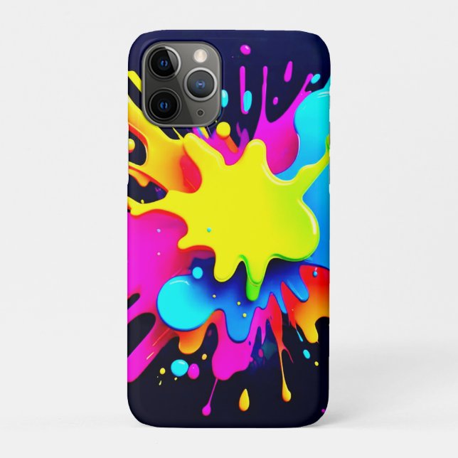 Vibrant Paint Splash Abstract Art Case-Mate iPhone Case (Back)