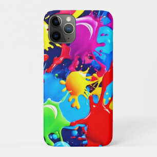Vibrant Paint Splatters: A Bold Colours Statement iPhone 11 Pro Case