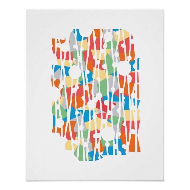 Vibrant Panels: Najavo Southwest Geometrics Poster (Front)