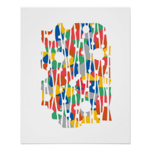 Vibrant Panels: Playtime Blocks Geometrics Poster