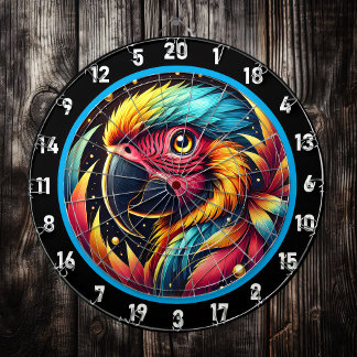 Vibrant Parrot Dartboard for Party Rooms