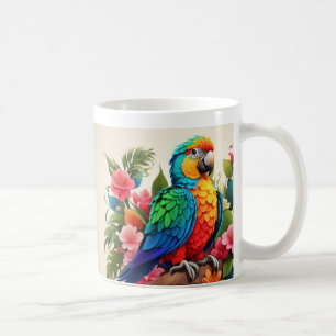 Vibrant Parrot Design Cup
