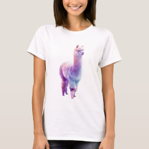 Vibrant Pastel Dreamy Galaxy Alpaca Women T-Shirt