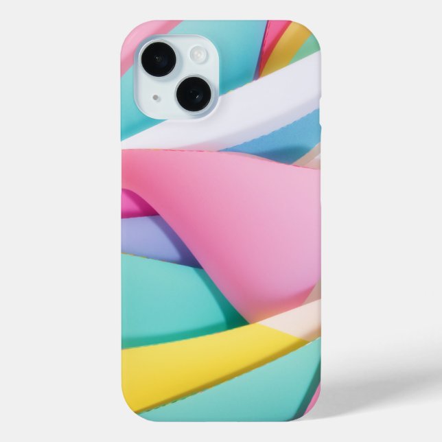 Vibrant Pastel Paper Collage Case-Mate iPhone Case (Back)