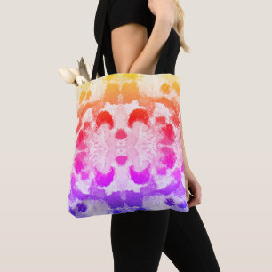 Vibrant Pastel Symmetry – Abstract Textured Art Tote Bag