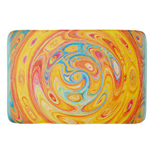 Vibrant Pattern Fusion Bath Mat