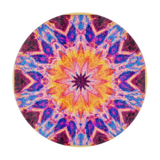 Vibrant Pattern Power Art Cutting Board (Front)