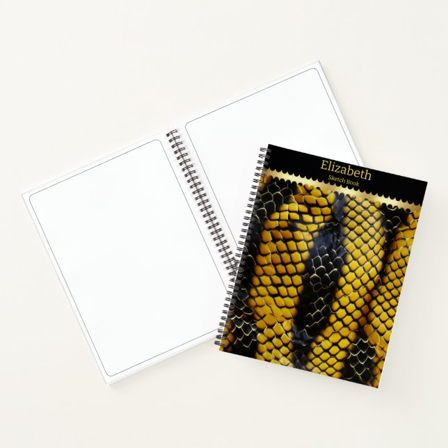 Vibrant patterns of a venomous snake notebook (Inside)