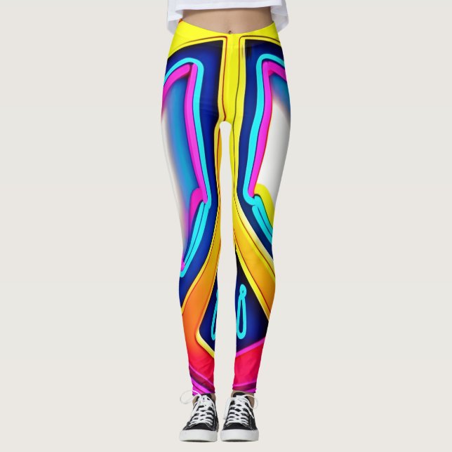 Vibrant Peace Artwork Leggings (Front)