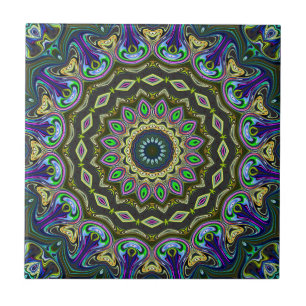 vibrant peace mandala pattern background tile
