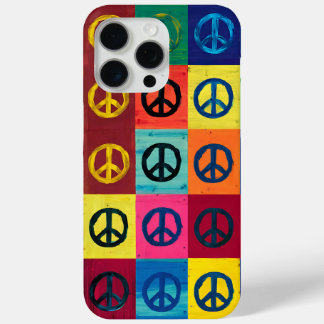 Vibrant Peace Symbols Collage iPhone 15 Pro Max Case