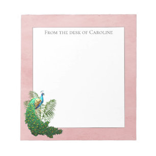 Vibrant Peacock Pink Notepad